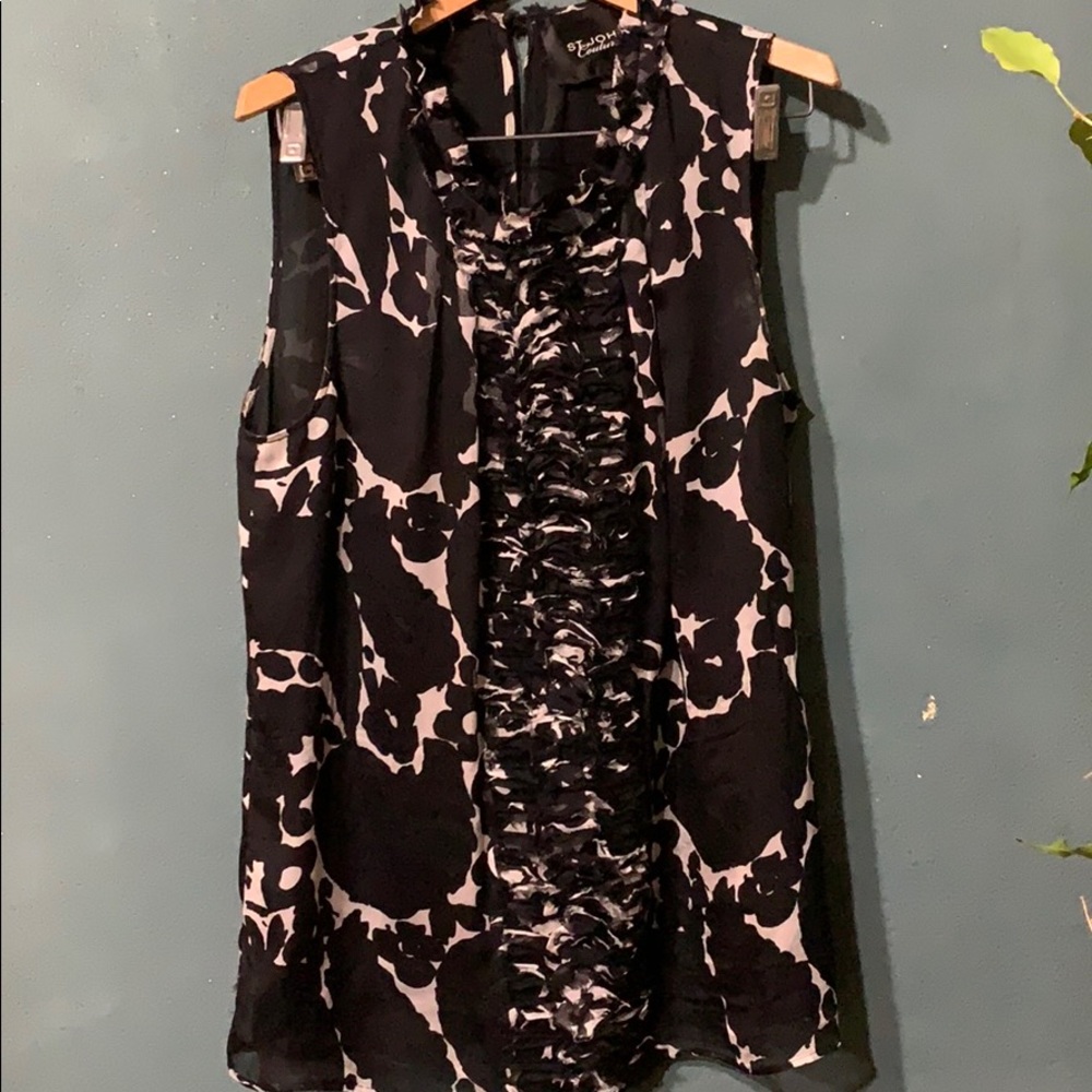 St. John Couture Silk Sleeveless Top - Picture 1 of 3